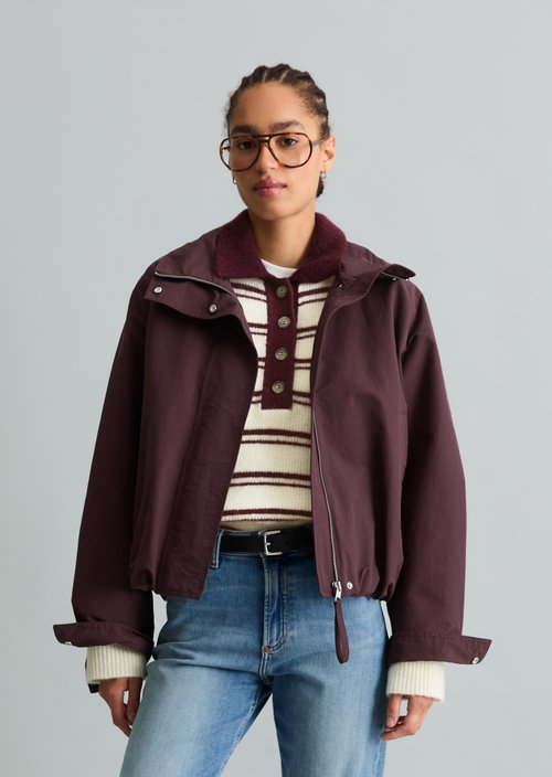 Outdoor-Jacke relaxed — Burnt Aubergine