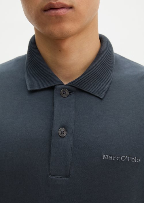 Long-sleeved polo shirt relaxed — Peppercorn Grey