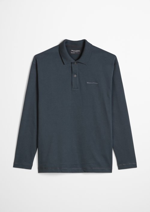 Long-sleeved polo shirt relaxed — Peppercorn Grey