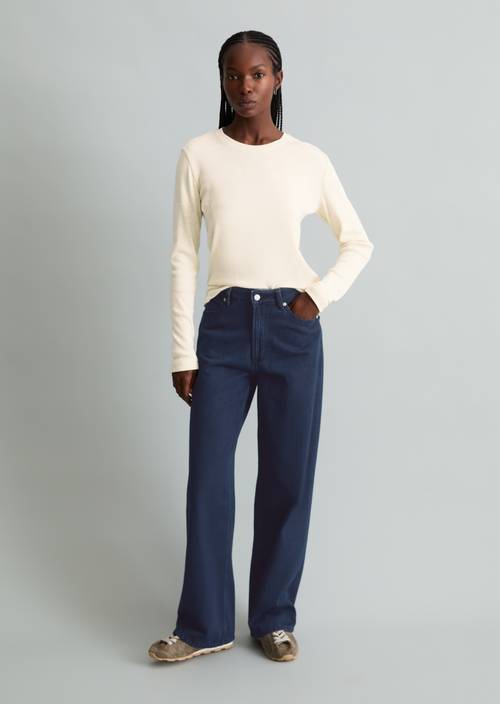 Džíny model Tomma wide Dark Blue v předním pohledu