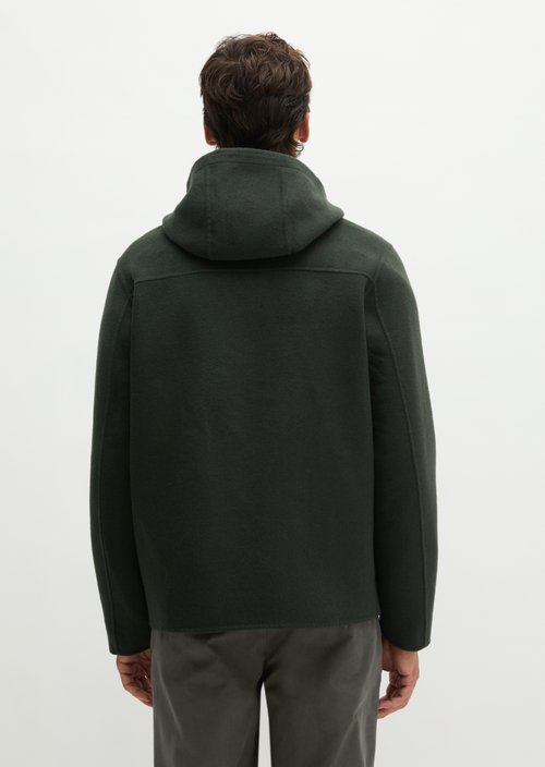 Regular-Fit Hooded Wool Jacket — Wooden Earth
