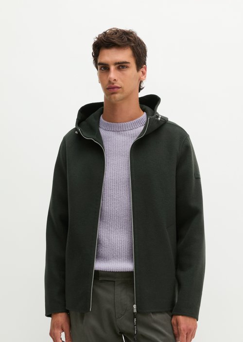 Regular-Fit Hooded Wool Jacket — Wooden Earth