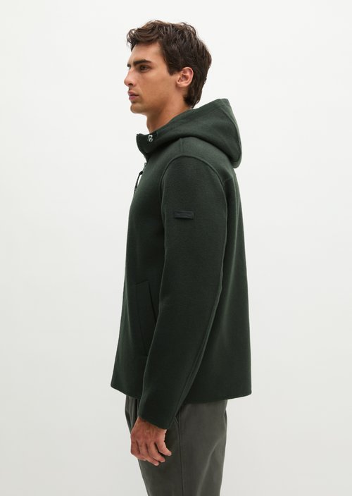 Regular-Fit Hooded Wool Jacket — Wooden Earth