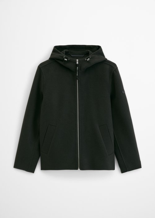Regular-Fit Hooded Wool Jacket — Wooden Earth