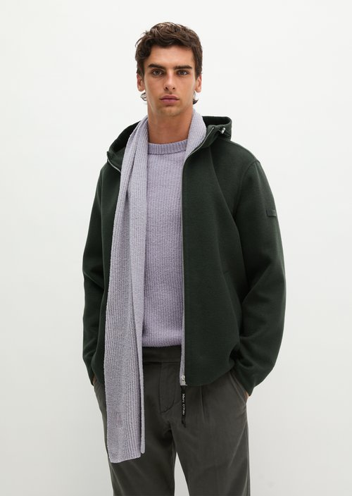 Regular-Fit Hooded Wool Jacket — Wooden Earth