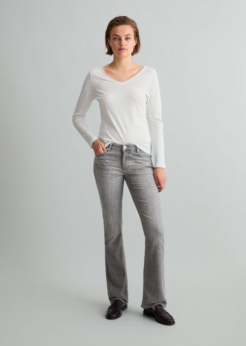 Jeans model Nella bootcut — Dark Grey