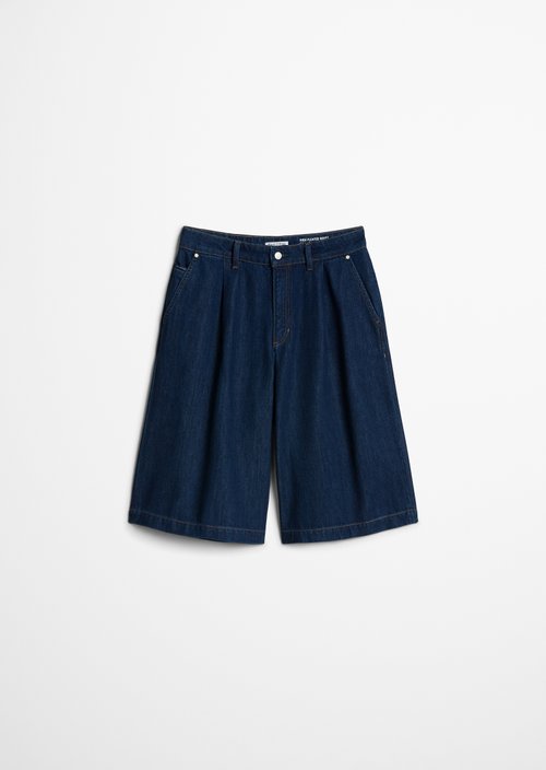 Wide Bermuda Shorts — Dark Blue