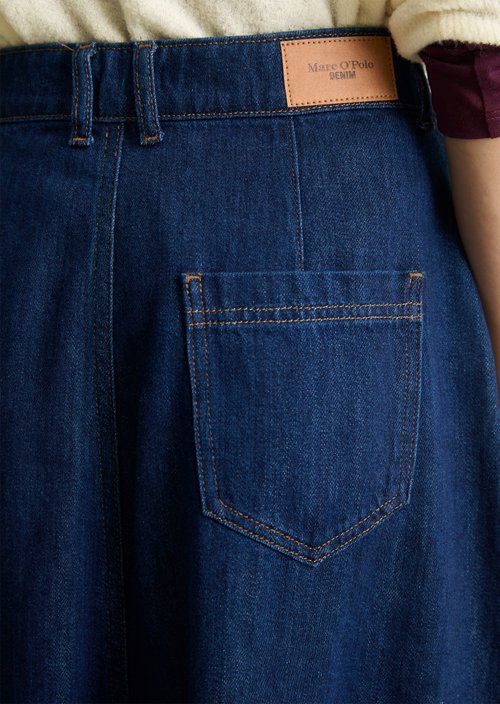 Flared denim skirt — Dark Blue