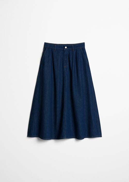 Flared denim skirt — Dark Blue