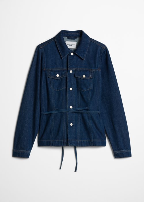 Fitted denim overshirt — Dark Blue