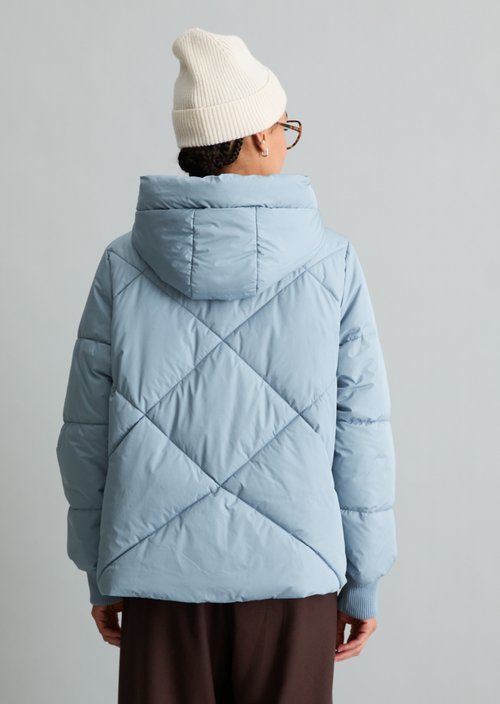 Relaxed-Fit Hooded Quilted Jacket — Fall Sky (alternate view)