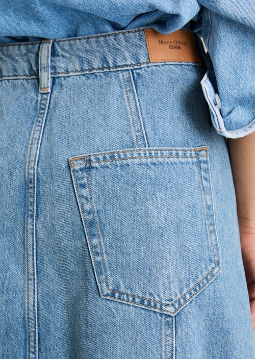 Flared denim skirt — Medium Blue