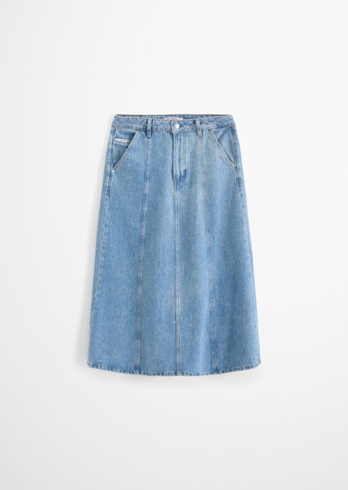 Flared denim skirt — Medium Blue