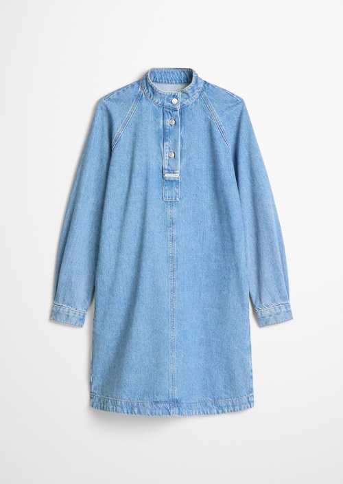 A-Line Denim Dress — Medium Blue