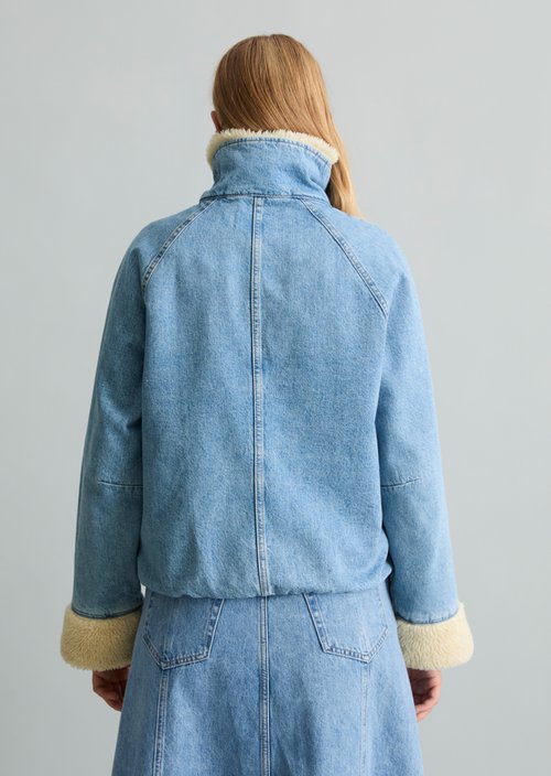 Relaxed-fit denim jacket — Medium Blue