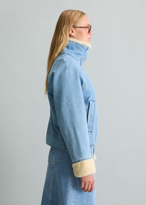 Relaxed-fit denim jacket — Medium Blue