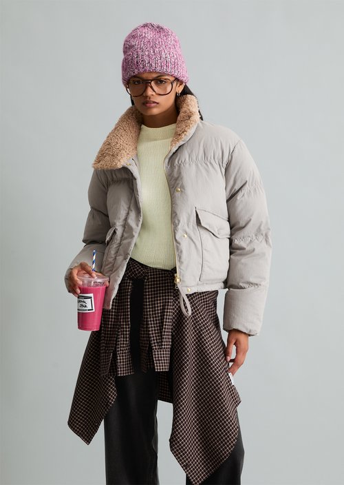 Regular-Fit Outdoor Jacket — Stone Melange