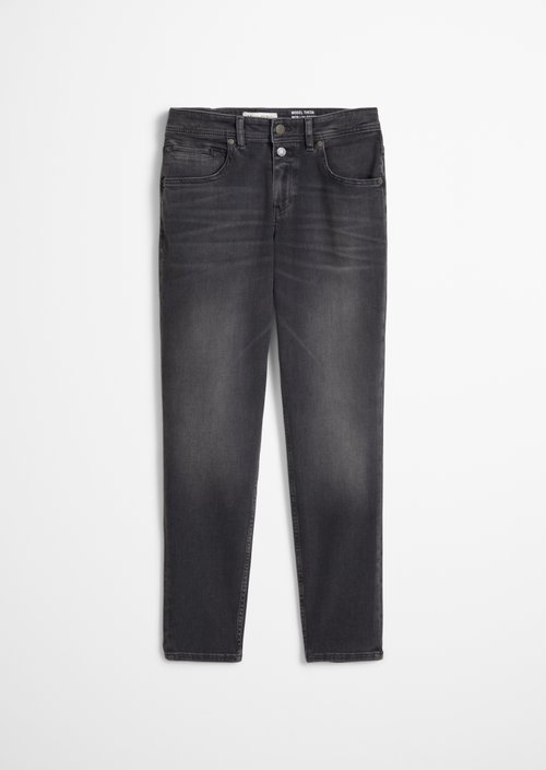 Theda Boyfriend Cropped Jeans — Medium Grey