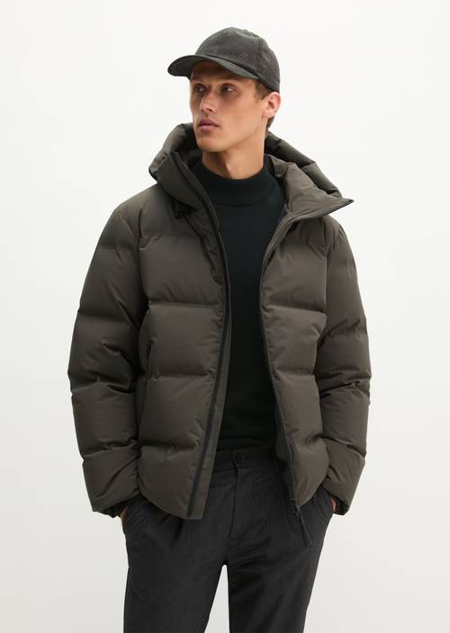 MOP x Function Down Jacket Wooden Earth in front view