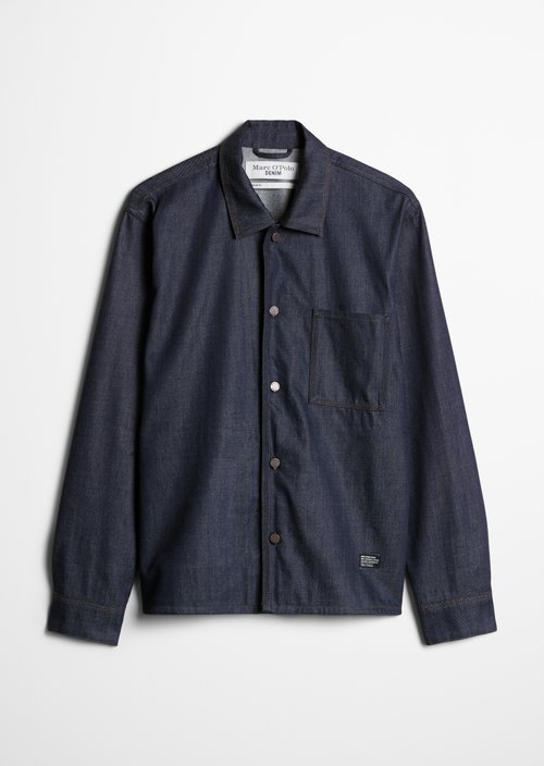 Regular-Fit Denim Overshirt — Dark Blue