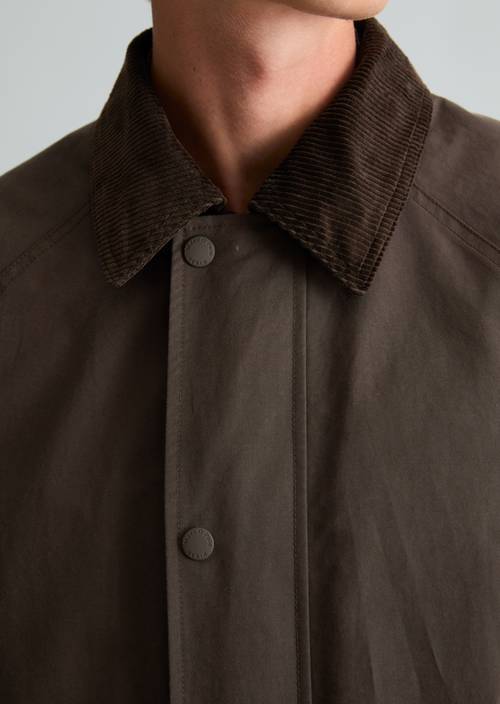 Casual Work Jacket Chocolate Brown in detail view