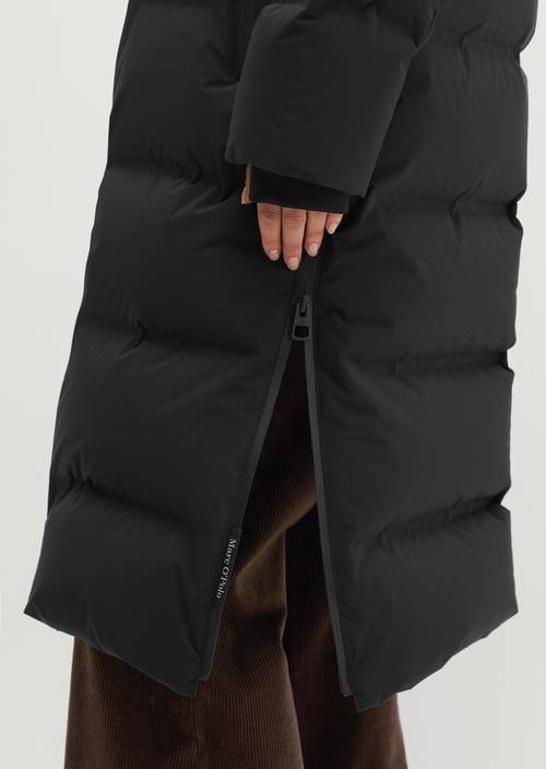 MOP x Function Down Coat Black in detail view