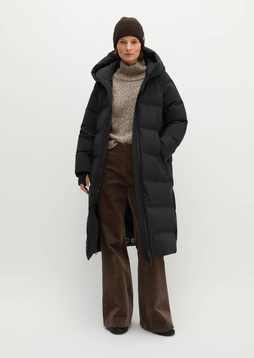 MOP x Function Down Coat Black in front view