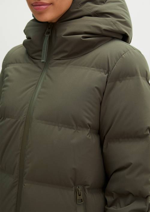 MOP x Function Down Coat Dim Shadow in detail view