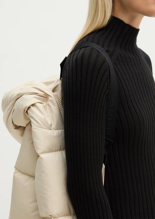 Regular-Fit Quilted Down Hooded Coat Smokey Sands in detail view