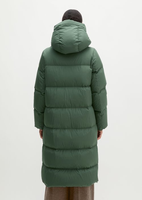 Regular-Fit Quilted Down Hooded Coat — Quiet Pine