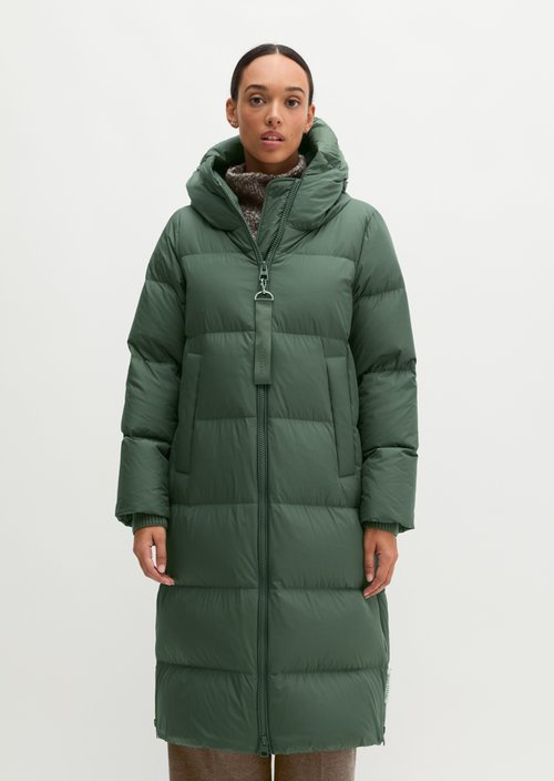 Regular-Fit Quilted Down Hooded Coat — Quiet Pine