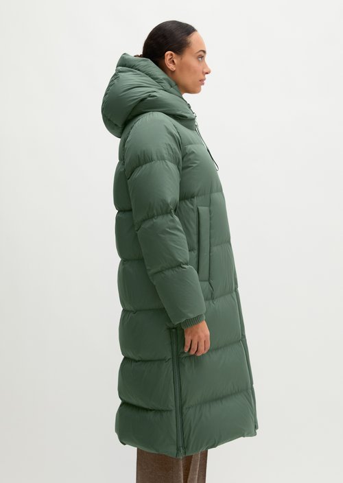Regular-Fit Quilted Down Hooded Coat — Quiet Pine
