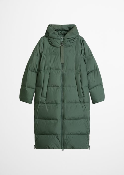 Regular-Fit Quilted Down Hooded Coat — Quiet Pine