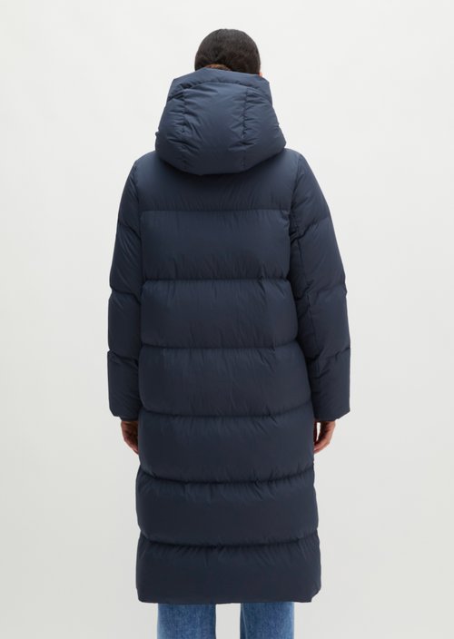 Regular-Fit Quilted Down Hooded Coat — Maritime Blue