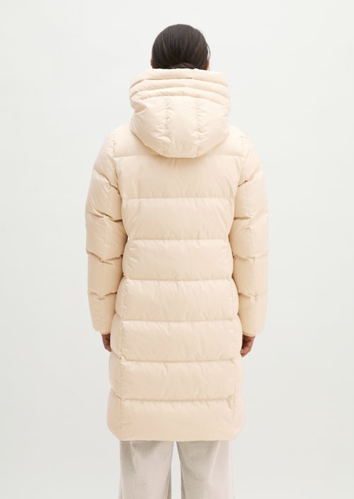 Quilted Down Coat with Hood, Regular Fit — Smokey Sands