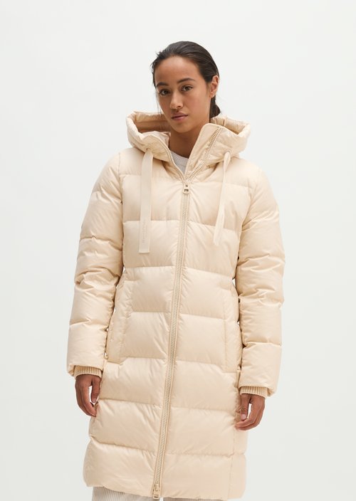 Quilted Down Coat with Hood, Regular Fit — Smokey Sands