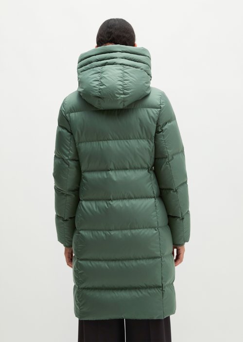 Quilted Down Coat with Hood, Regular Fit — Quiet Pine