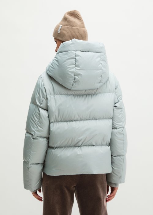 Regular-Fit Quilted Down Jacket with Hood — Glacial Blue (alternate view)
