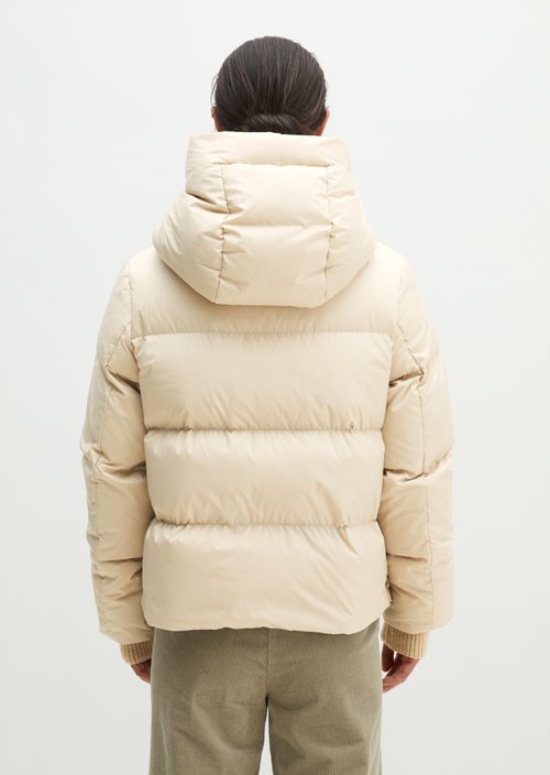 Regular-Fit Quilted Down Jacket with Hood — Smokey Sands