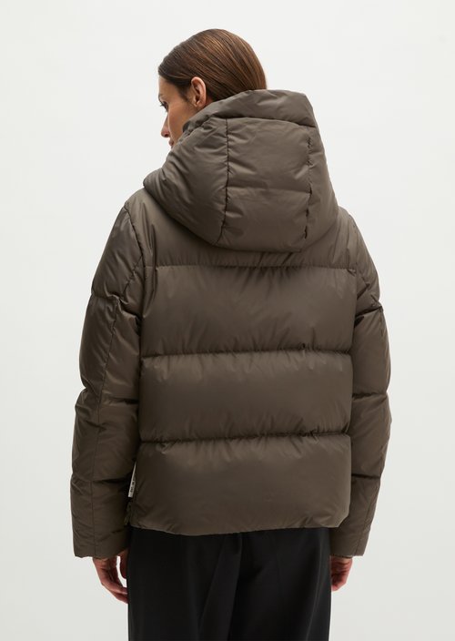 Regular-Fit Quilted Down Jacket with Hood — Dim Shadow (alternate view)