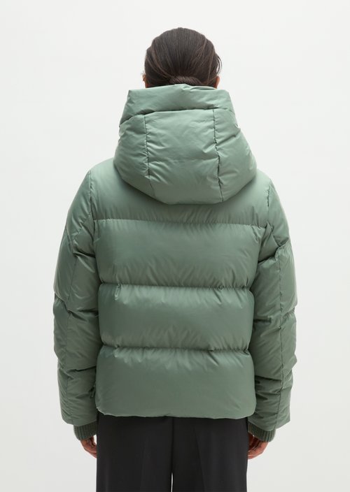 Regular-Fit Quilted Down Jacket with Hood — Quiet Pine
