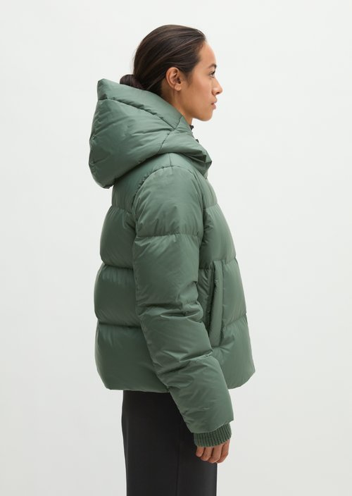 Regular-Fit Quilted Down Jacket with Hood — Quiet Pine