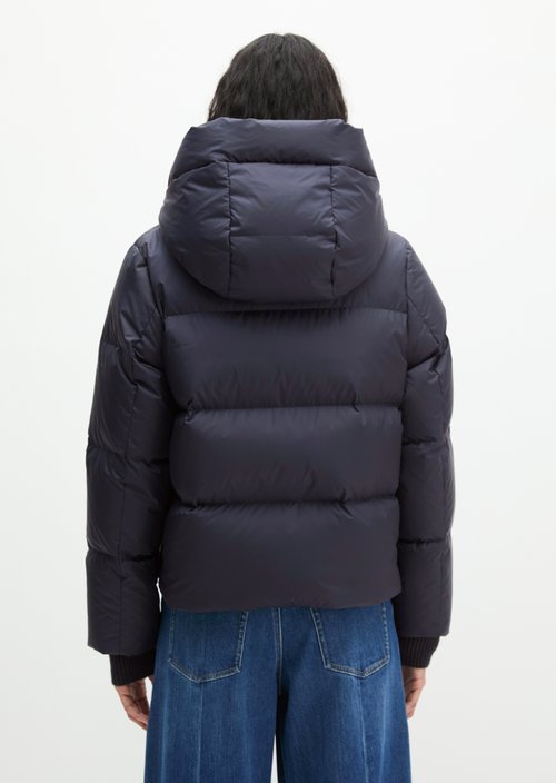 Regular-Fit Quilted Down Jacket with Hood — Martime Blue (alternate view)