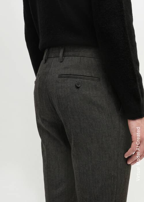 Chino-model Morot Jogger, taps toelopend Black in detailaanzicht