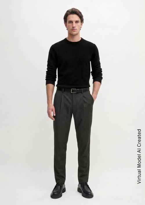 Chino-model Morot Jogger, taps toelopend Black in vooraanzicht