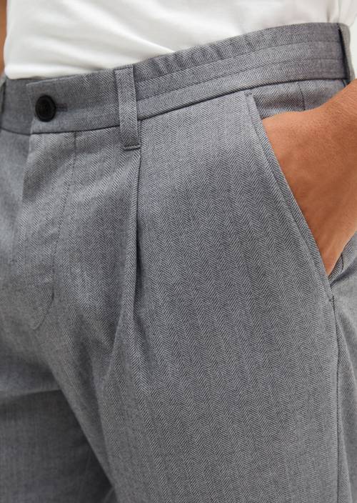 Chino Model Morot Tapered Joggers Medium Grey in detail view