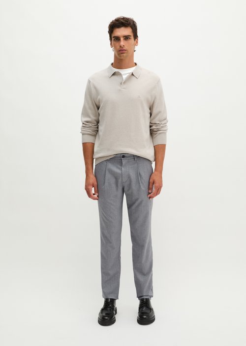 Chino Model Morot Tapered Joggers — Medium Grey