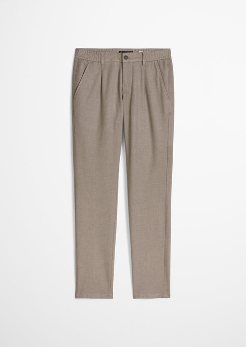 Chino Model Stig Jogger Pleats shaped — Dark Brown