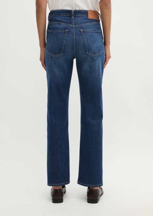Jeans model Linde straight cropped — Dark Blue