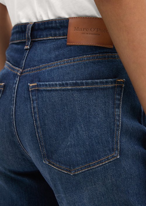 Jeans model Linde straight cropped — Dark Blue